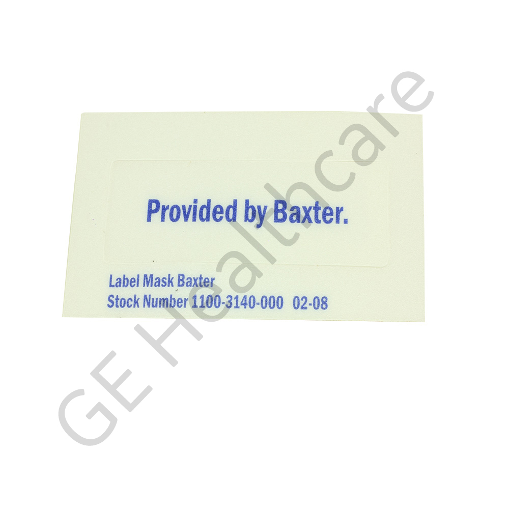AUTOADHESIVO, LBL MÁSCARA BAXTER SEVO AUTOADHESIVO, LBL MÁSCARA BAXTER SEVO