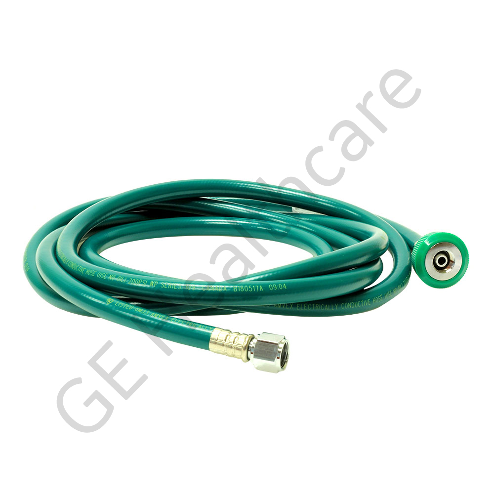 O₂ Hose Assembly - Green 3 Meter - DISS Hit N-G/DISS N-G BCG