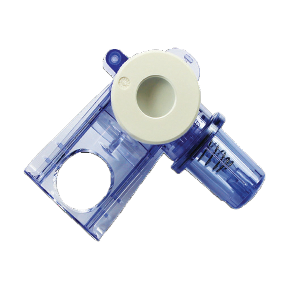 Conjunto de válvula de exhalación parcial con carcasa, diafragma y trampa de agua, sin sensor de flujo. Uso en un solo paciente