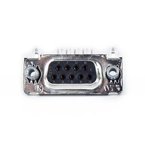 Connector Receptacle Right Angle (RA) 9P with RIVETS Connector Receptacle Right Angle (RA) 9P with RIVETS