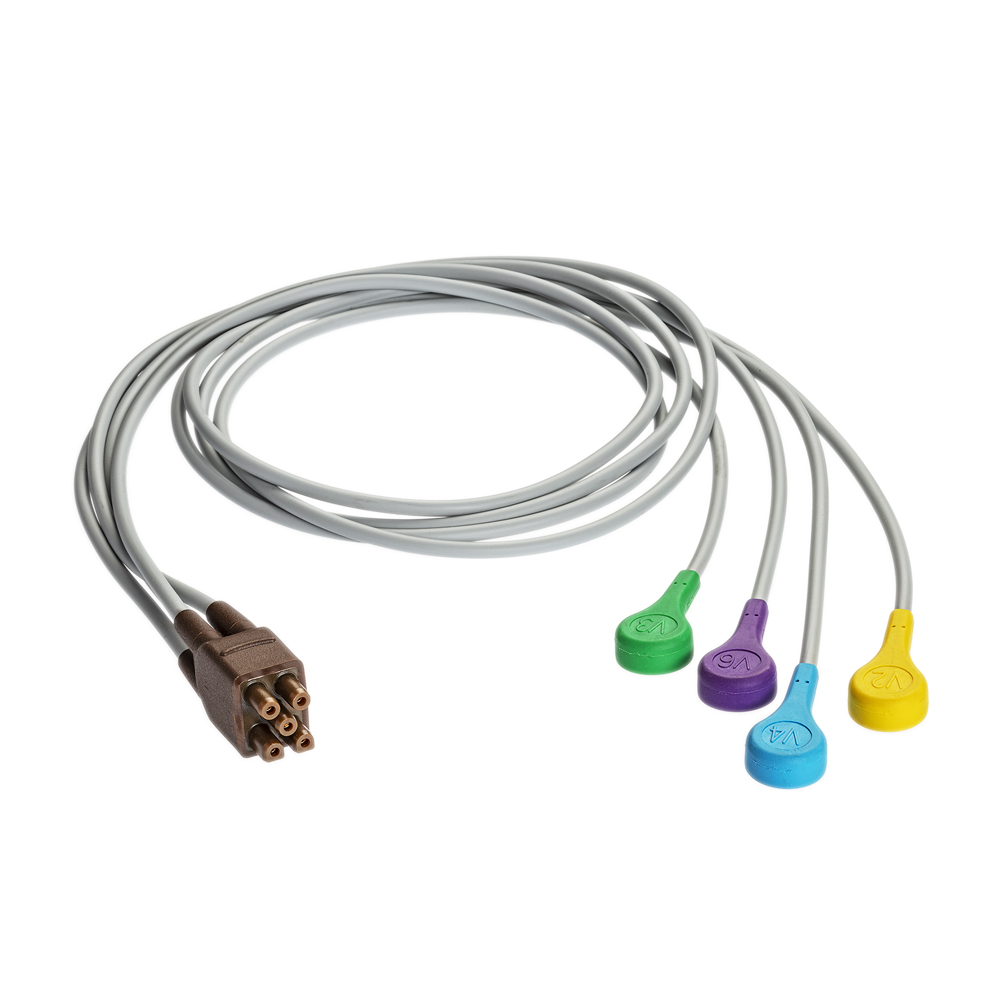 Conjunto de derivaciones de ECG, 4 vías, encajar, AHA, 130 cm/51 pulg. Conjunto de derivaciones de ECG, 4 vías, encajar, AHA, 130 cm/51 pulg.
