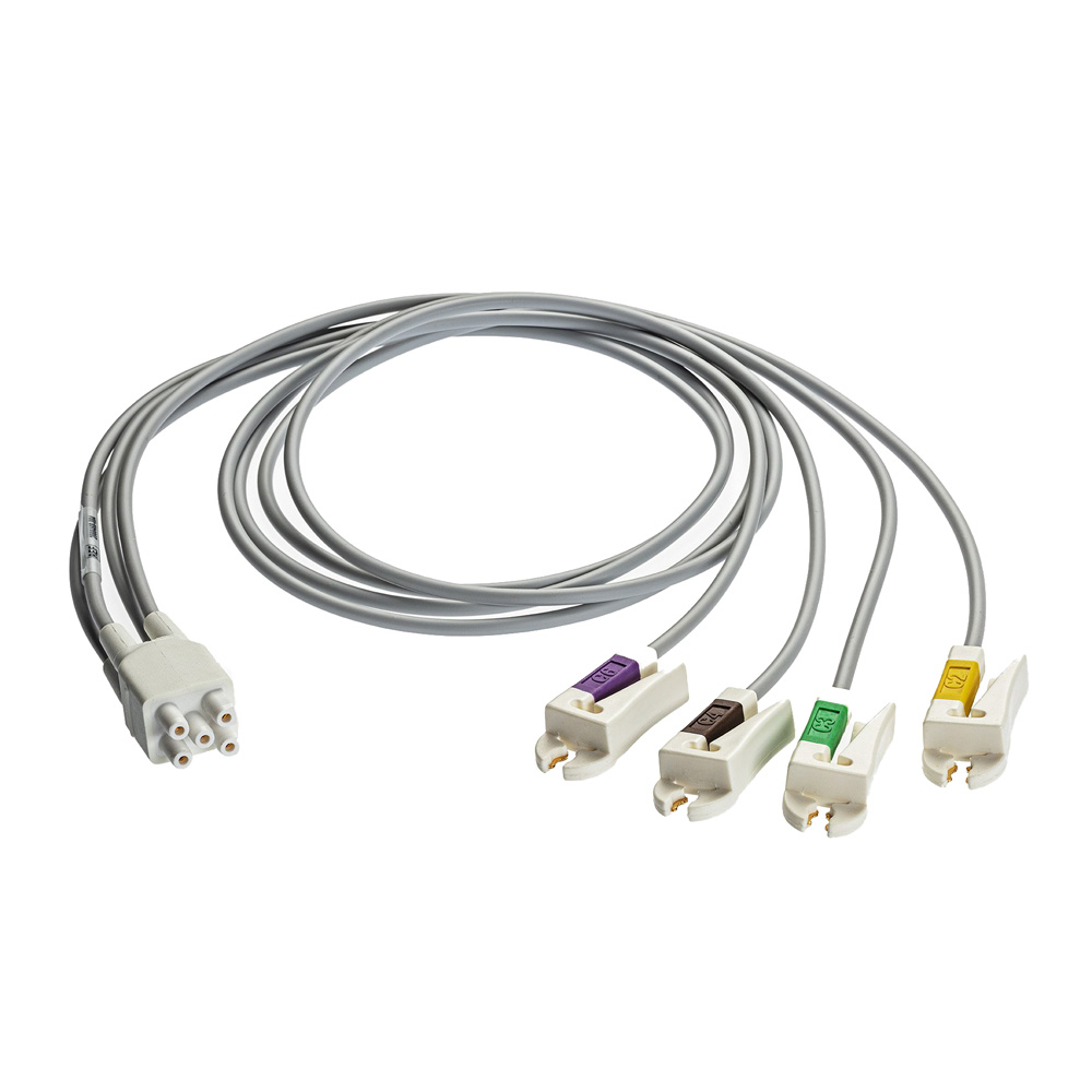 Conjunto de derivaciones de ECG, 4 vías, garra, IEC, 74 cm/29 pulg. Conjunto de derivaciones de ECG, 4 vías, garra, IEC, 74 cm/29 pulg.