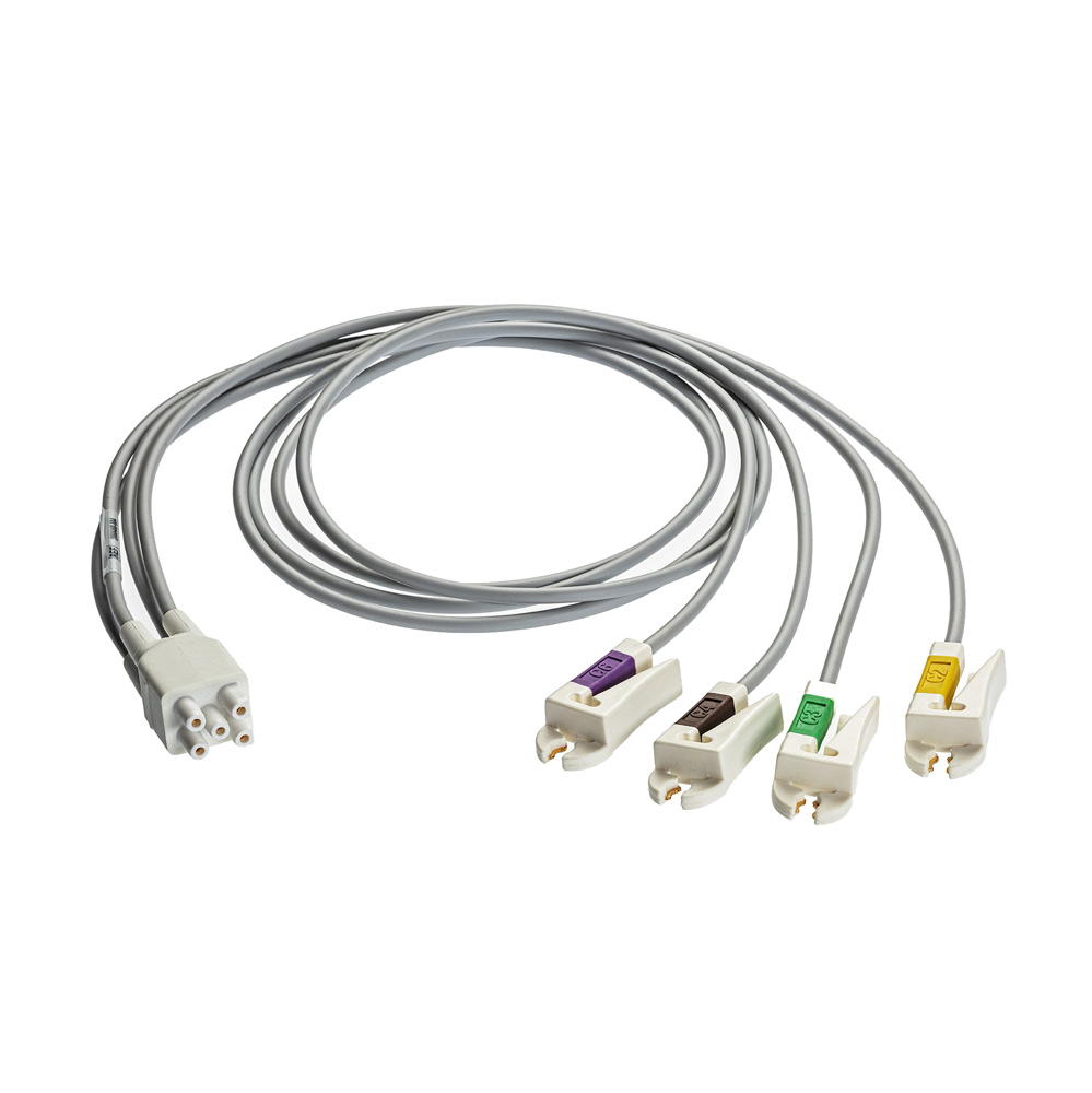 Conjunto de derivaciones de ECG, 4 vías, garra, IEC, 130 cm/51 pulg. Conjunto de derivaciones de ECG, 4 vías, garra, IEC, 130 cm/51 pulg.