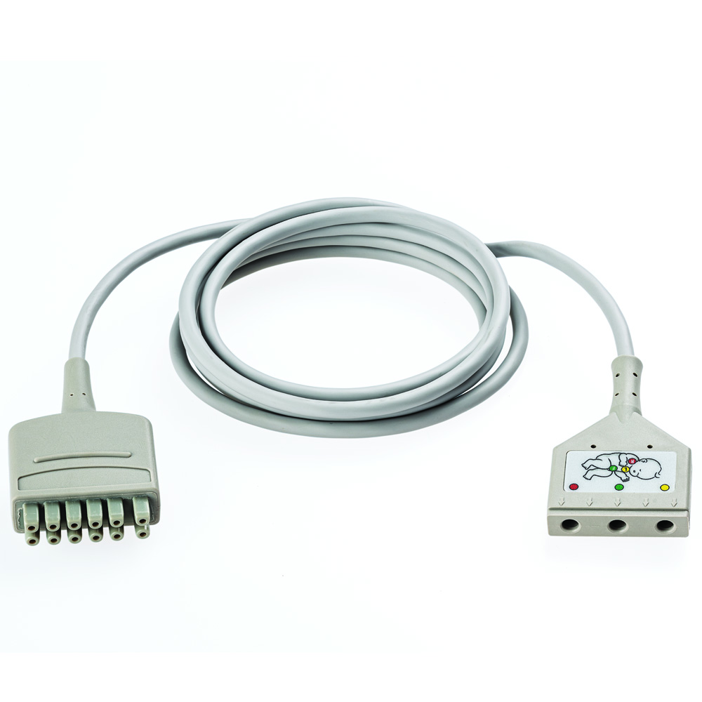 Conjunto de cable ECG Multi-Link de 3 derivaciones neo IEC largo, 3.6 m Conjunto de cable ECG Multi-Link de 3 derivaciones neo IEC largo, 3.6 m