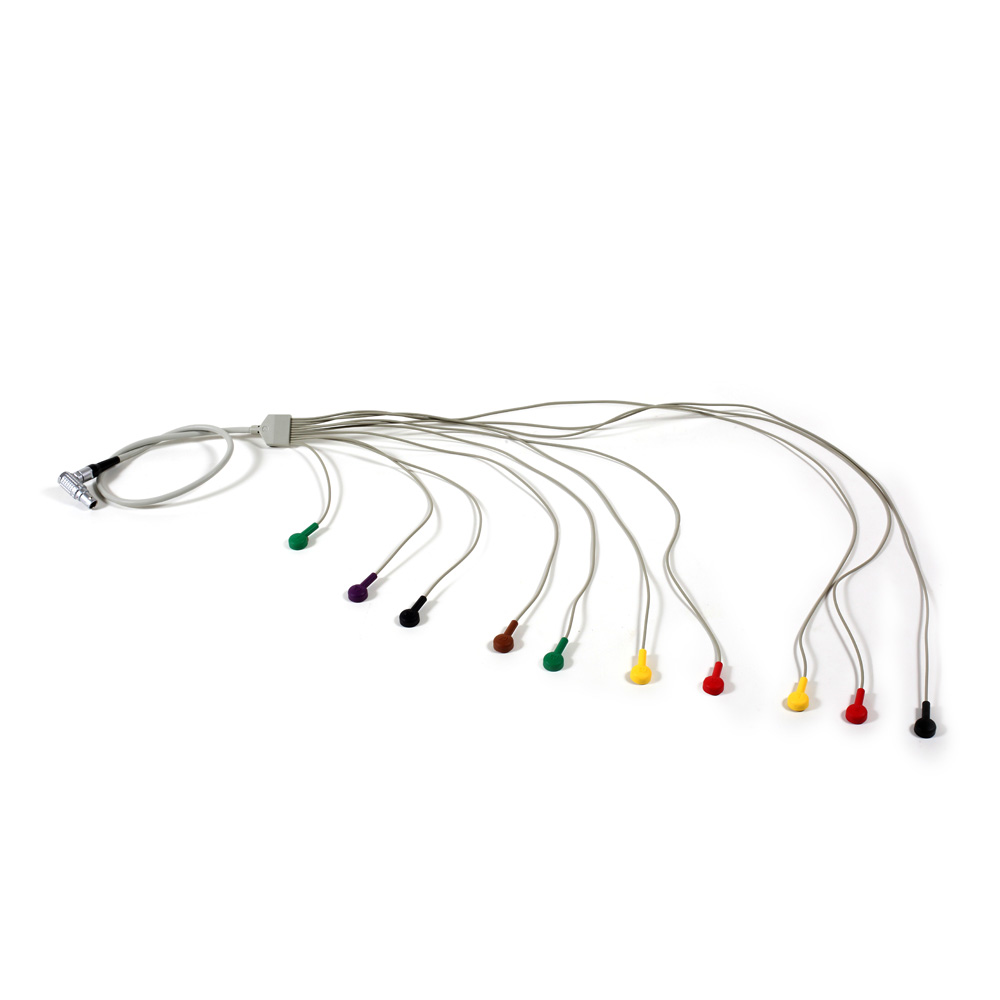 12-Channel Holter ECG Cable, Round, IEC, 130 cm
