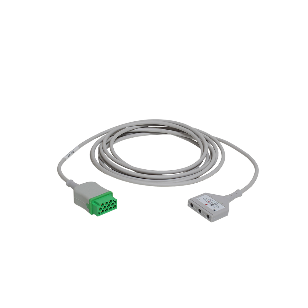 Cable Troncal ECG, Neonatal, DIN 3 derivaciones, AHA, 1.2 m/4 ft.