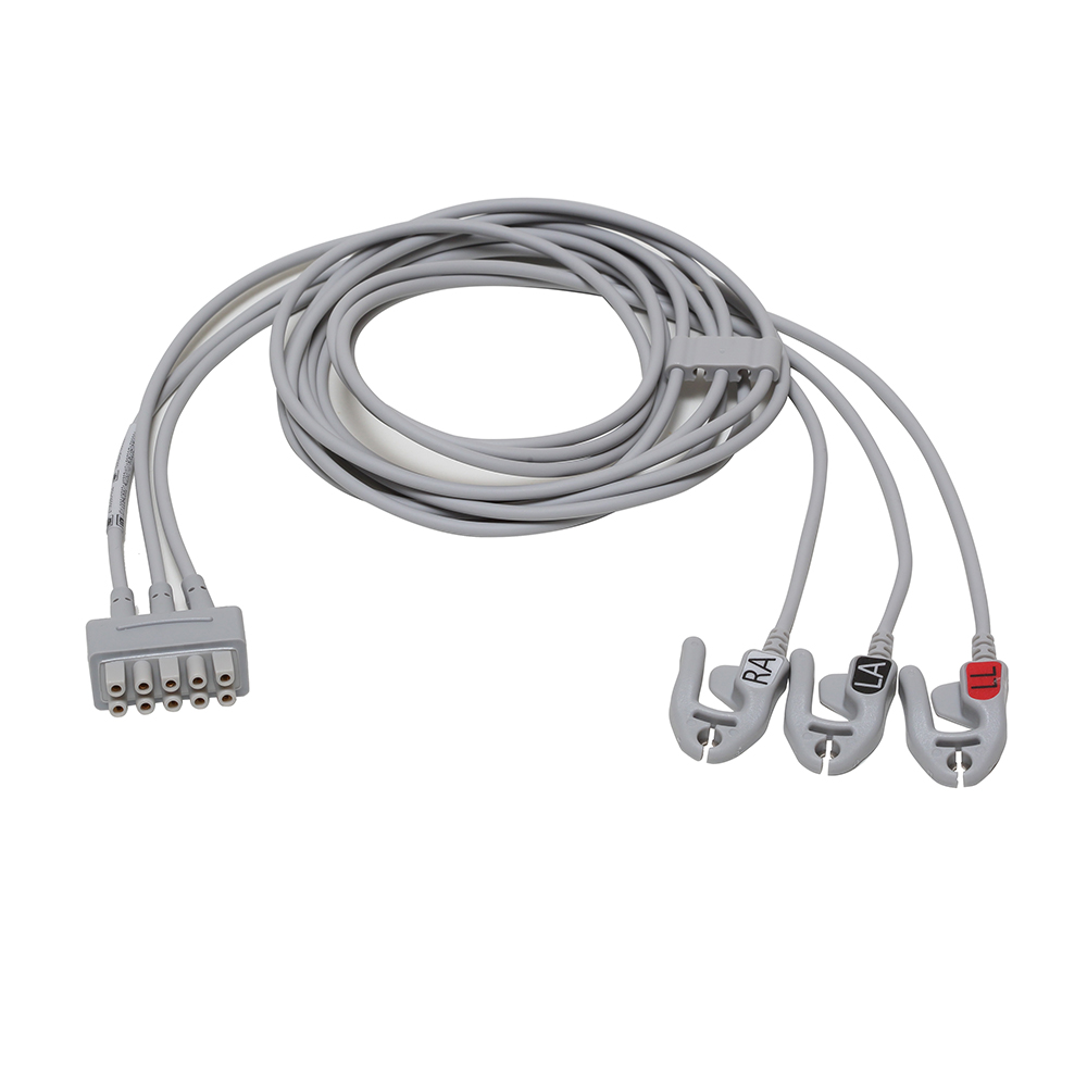 Conjunto de derivaciones de ECG, 3 vías, GARRA, AHA, 130 cm/51 pulg. Conjunto de derivaciones de ECG, 3 vías, GARRA, AHA, 130 cm/51 pulg.