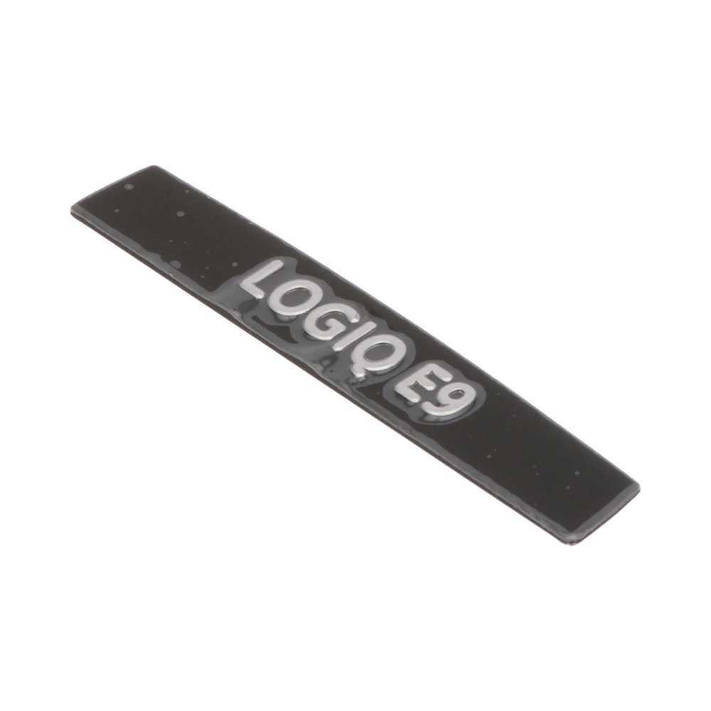 LOGIQ E9 NAMEPLATE, UPPER OP PANEL - ONYX BLACK LOGIQ E9 NAMEPLATE, UPPER OP PANEL - ONYX BLACK