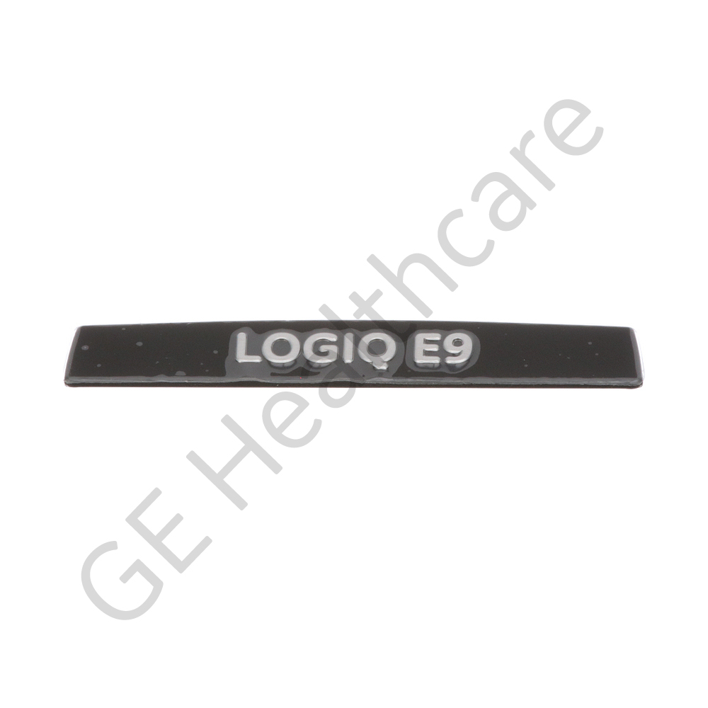 LOGIQ E9 NAMEPLATE, UPPER OP PANEL - ONYX BLACK