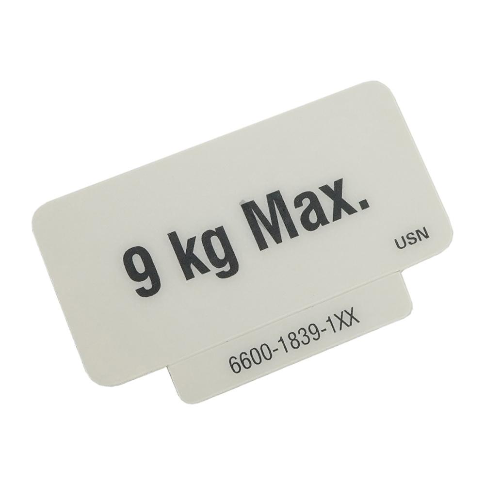 CALCOMANÍA, ETIQUETA REPISA DE CARGA LIM 20LBS  GRIS CALCOMANÍA, ETIQUETA REPISA DE CARGA LIM 20LBS  GRIS