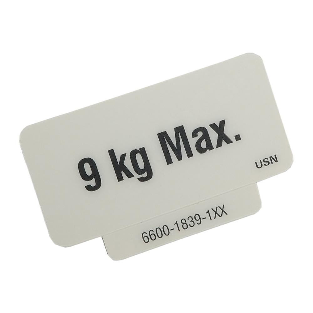CALCOMANÍA, ETIQUETA REPISA DE CARGA LIM 20LBS  GRIS CALCOMANÍA, ETIQUETA REPISA DE CARGA LIM 20LBS  GRIS